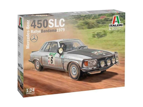 Italeri 3632 Mercedes-Benz 450SLC Rallye Bandama 1979 1/24 Plastic Model Kit NIB