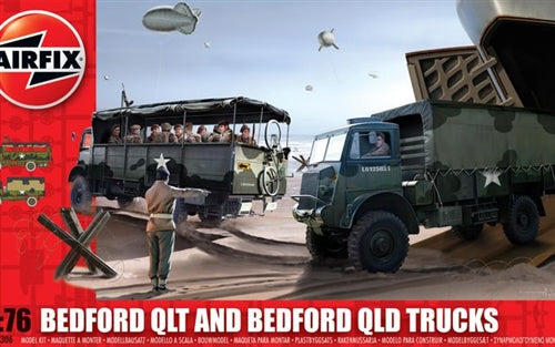 Airfix Bedford QLT and QLD Trucks 1/76 Scale Plastic Model Kit