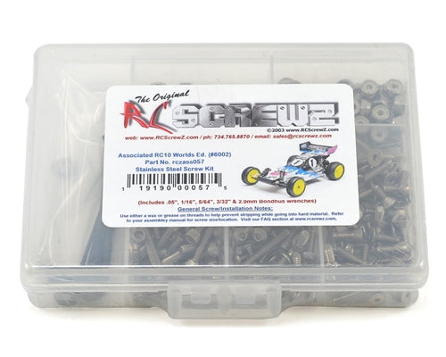 RC Screwz ASS057 Associated RC10 Worlds Stainless Steel Screw Kit NIB