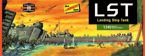 Lindberg HL213 LST Landing Ship 1/245 Plastic Model Kit (Level 2) NIB