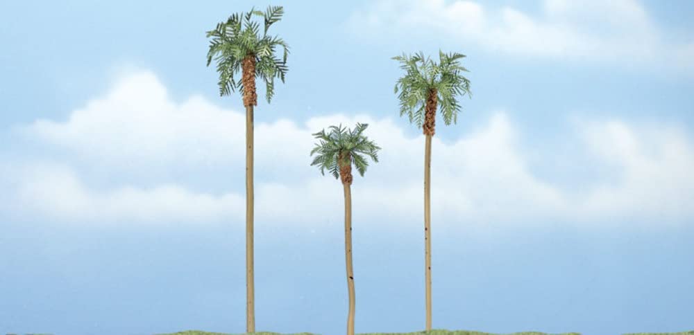 Woodland Scenics Ready Made Premium Trees Royal Palm 1 Each: 4-5/8, 3-1/2 & 4" (11.7, 8.9 & 10.2cm)