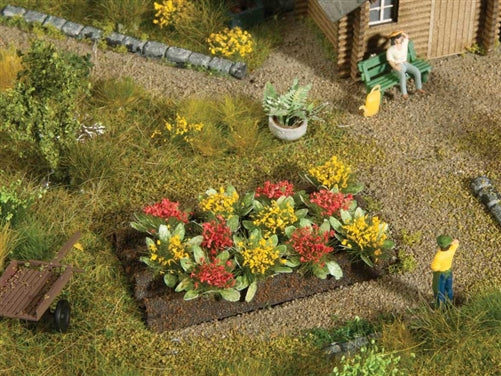 Noch HO Deco Minis Rose Plants Garden Plot Assembled