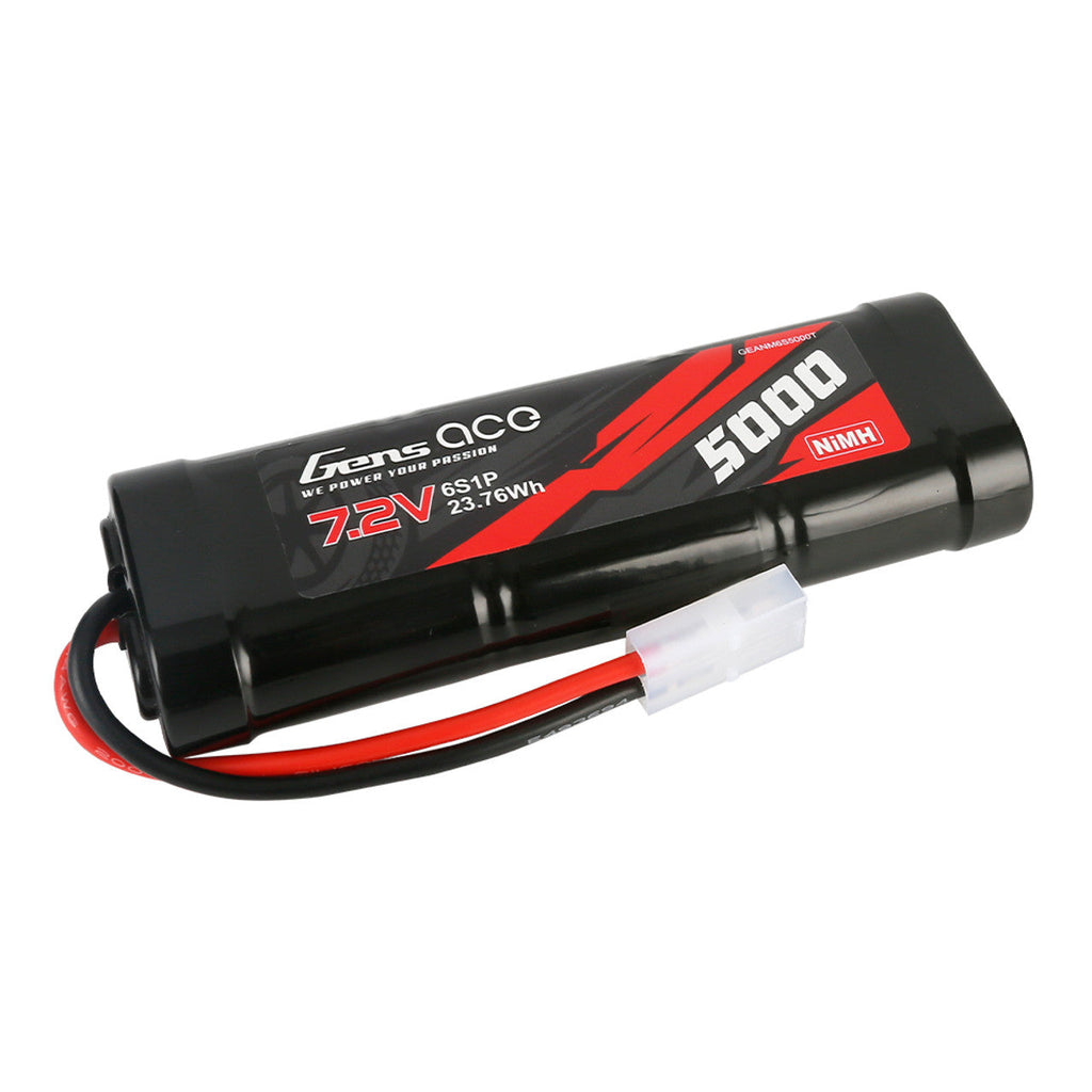 Gens Ace  5000mAh 6 Cell 7.2V Nimh Tamiya Plug Soft Case 142x48.5x25.5mm