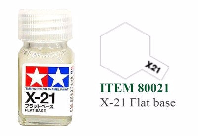 Tamiya Enamel EX-21 Flat Base Mini Bottle 10mL (1/3oz)