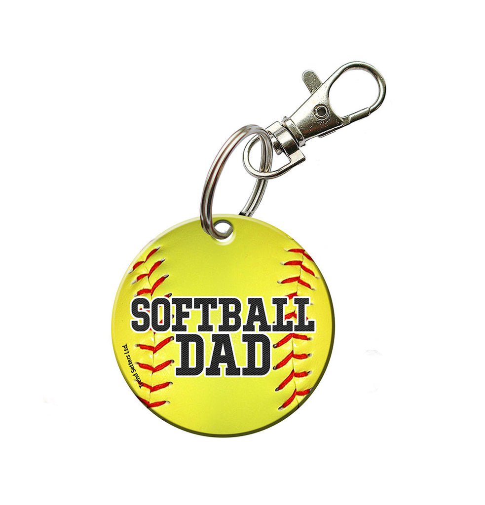 Softball Dad Acrylic Keychain