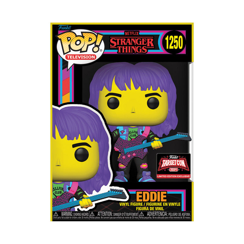 POP! Stranger Things Eddie Black Light Target Con 2024 Exclusive