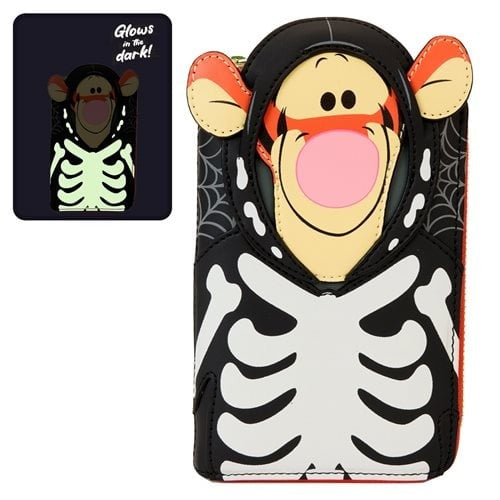 Loungefly Winnie the Pooh Skeleton Tigger Zip-Around Wallet