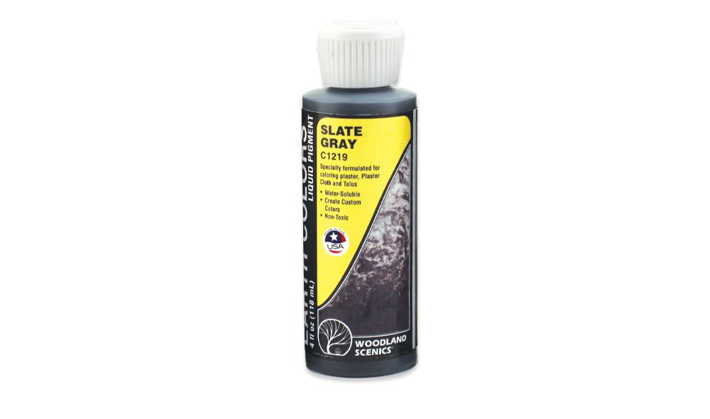 Woodland Scenics Earth Colors Liquid Pigment Slate Gray 4oz 118mL Bottle