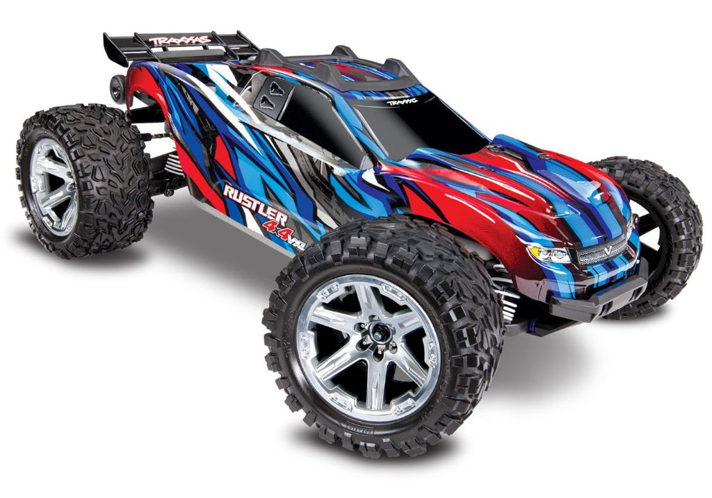 Traxxas Rustler VXL 1/10 Scale RC Stadium Truck Brushless 4x4 TQi 2.4GHz Radio ARTR Blue