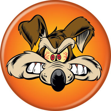 Looney Tunes - Wile E. Coyote on Orange Button