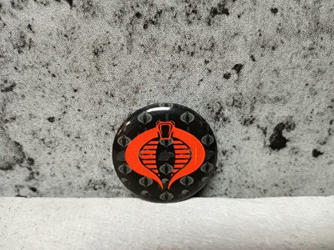 Gi Joe Cobra Red Logo Button