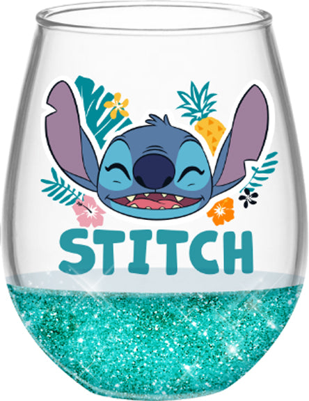 Lilo & Stitch Hawaiin Flowers 20oz Teardrop Glass