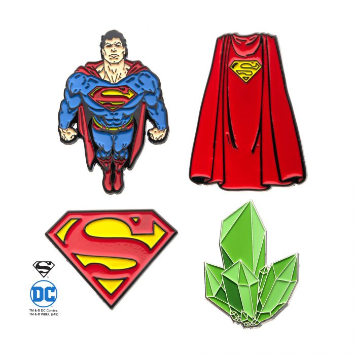 Superman 4pc Pin Set