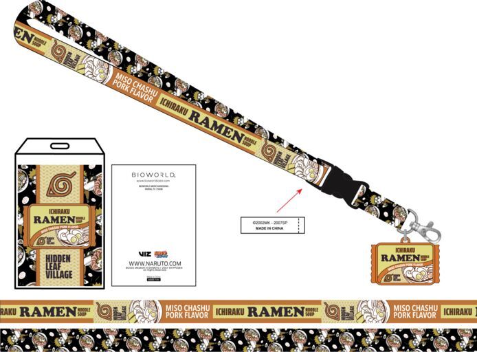 Naruto Orange Ramen Character Lanyard