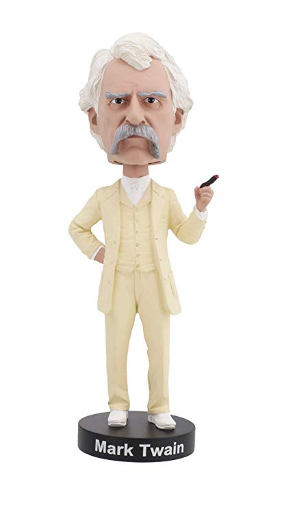 Mark Twain hand painted Bobblehead