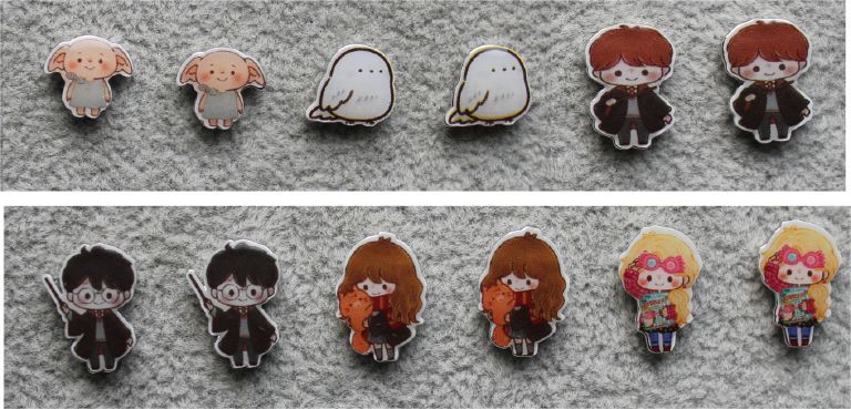 Harry Potter 6pk Chibi Earrings