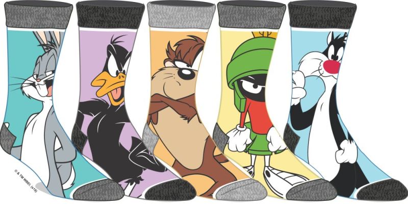 Looney Tunes 5pk Character Socks