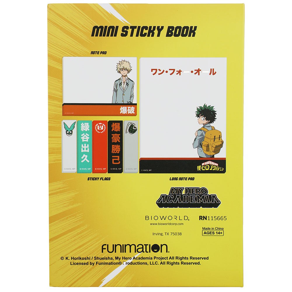 My Hero Academia Sticky Notebook