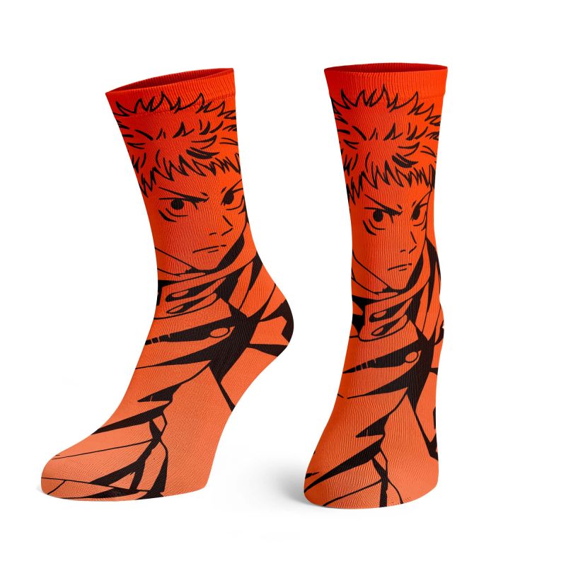 Crunchy Roll Jujutsu Kaisen Yuji Itadori Tie Dye Sublimated Socks