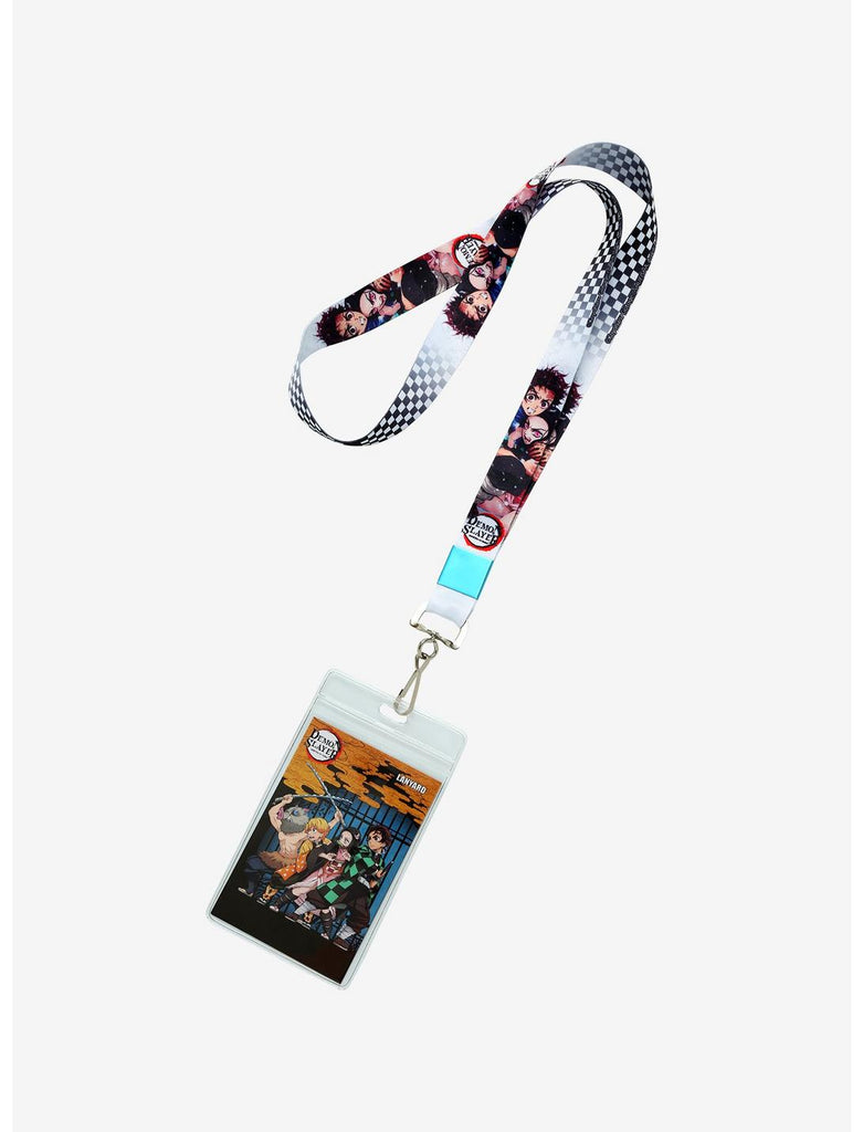 Demon Slayer Kimetsu no Yaiba Checkered Tanjiro & Nezuko Lanyard