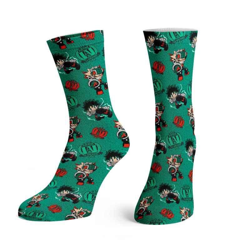 My Hero Academia Chibi Deku & Bakugo Sublimated Socks