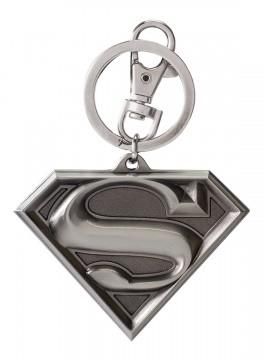 Superman Logo Pewter Keychain