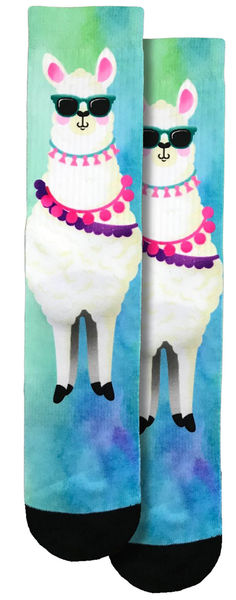 Llama in Sunglasses Socks