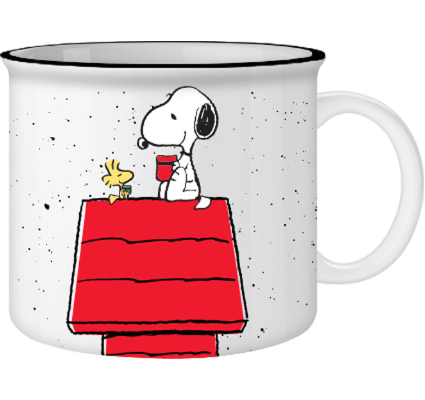 Peanuts Snoopy & Woodstock 20oz Ceramic Camper Mug