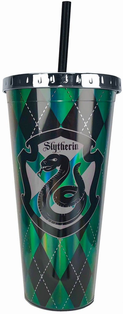 Harry Potter - Slytherin Foil Cup with Straw