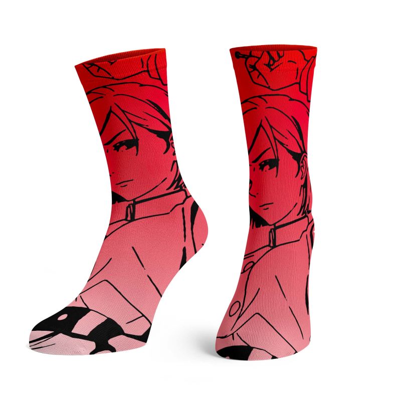 Crunchy Roll Jujutsu Kaisen Nobara Kugisaki Tie Dye Sublimated Socks