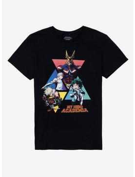 My Hero Academia Characters in Triangles Navy Blue Tee